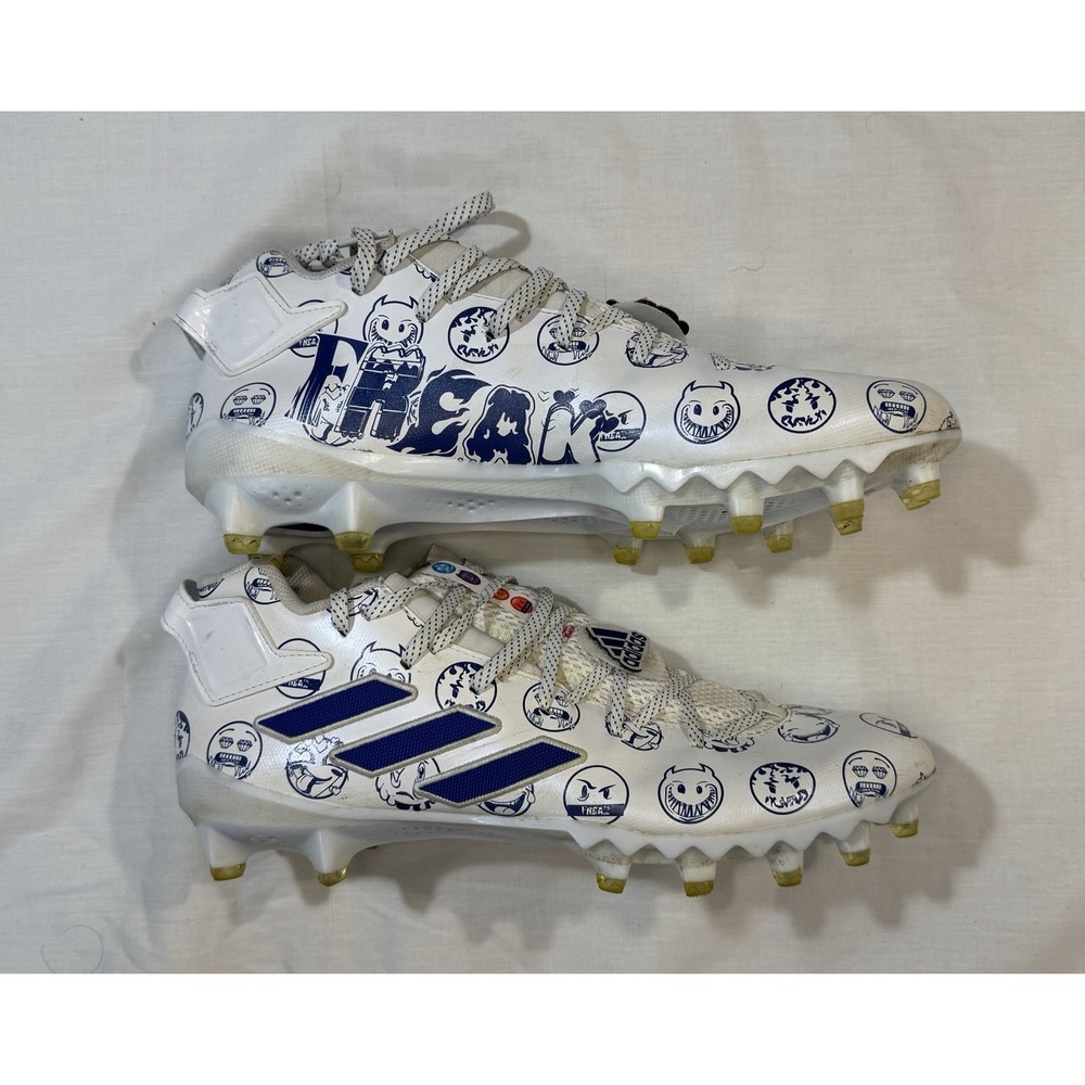 ADIDAS Freak 22 Big Mood Football Cleats‎ Mens Size 13 Emojis White Blue Adizero
